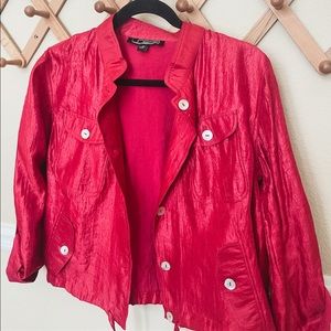 Linerr Glitter Red Button up